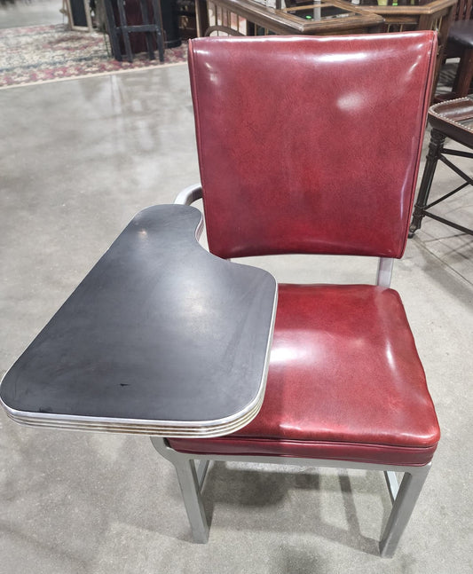 Rare Find! Vintage Bright Red Vinyl Desk/Chair Combo