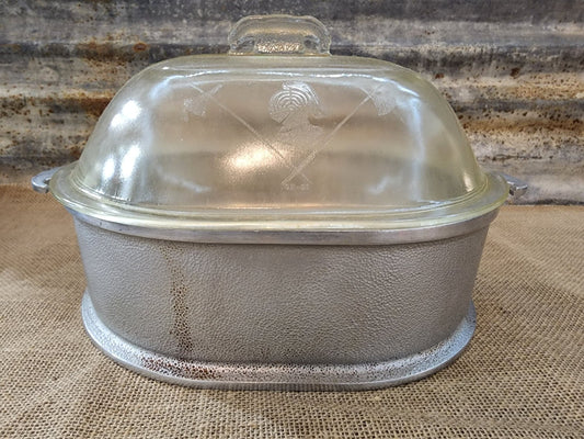 Vintage Guardian Service Oval Baking Dish 13" w/lid