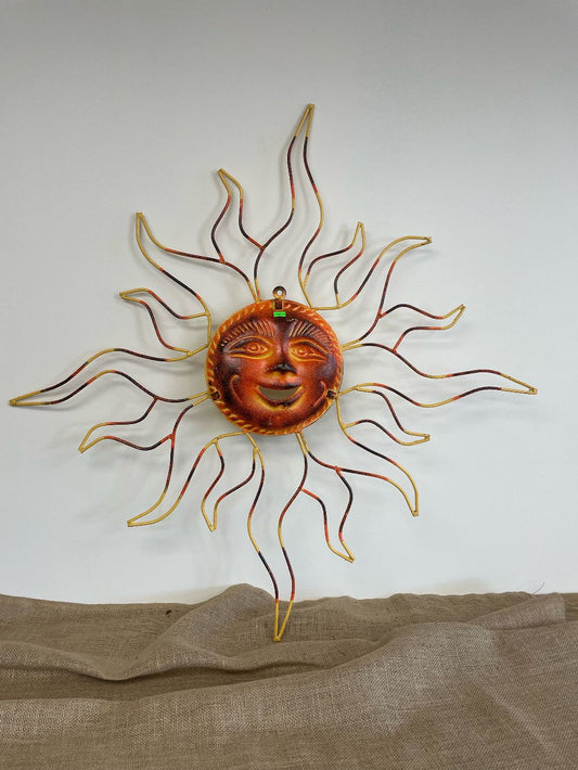Smiling Sun Terracotta Orange Hanging decor